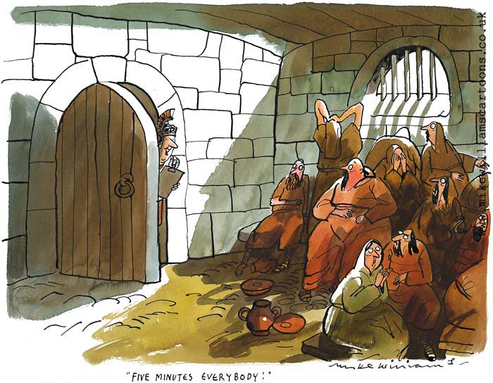 Five Minutes Everybody cartoon by Mike Williams